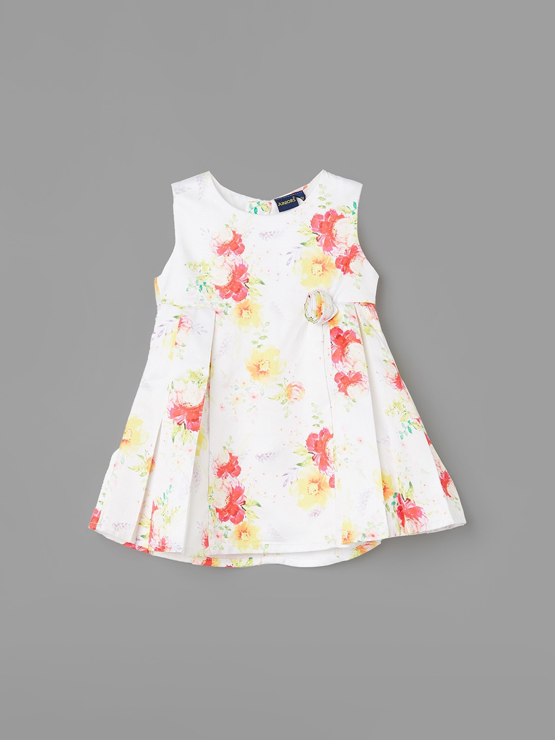 

Juniors by Lifestyle Floral Print A-Line Dress, White