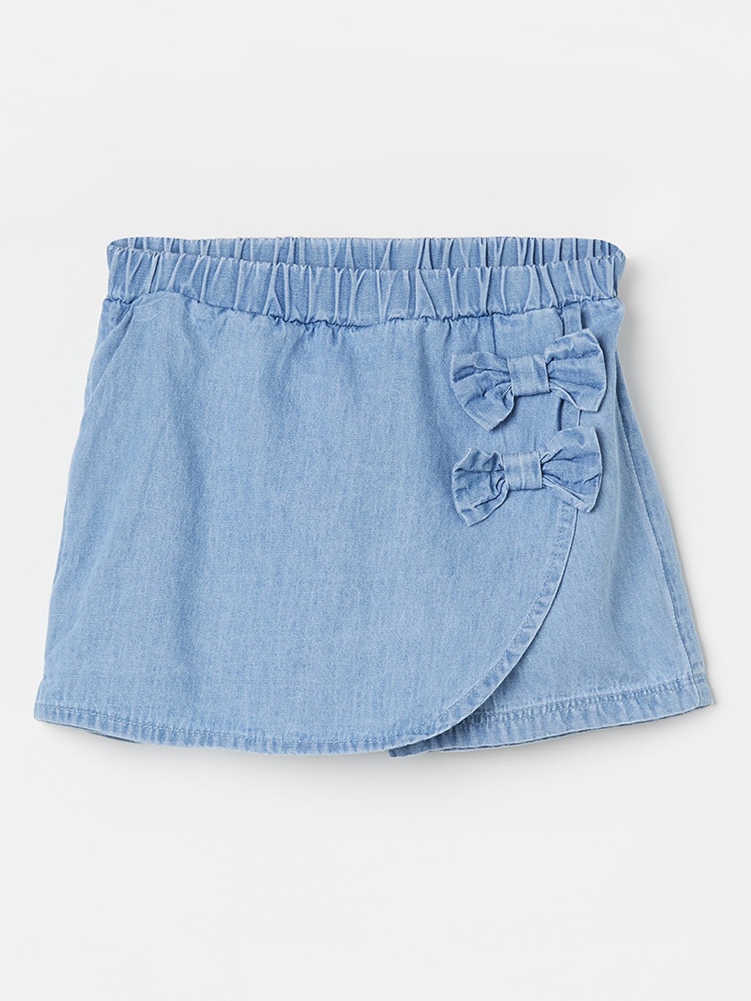 

Juniors by Lifestyle Girls Knee-Length Pure Cotton Bow Detail Skorts, Blue