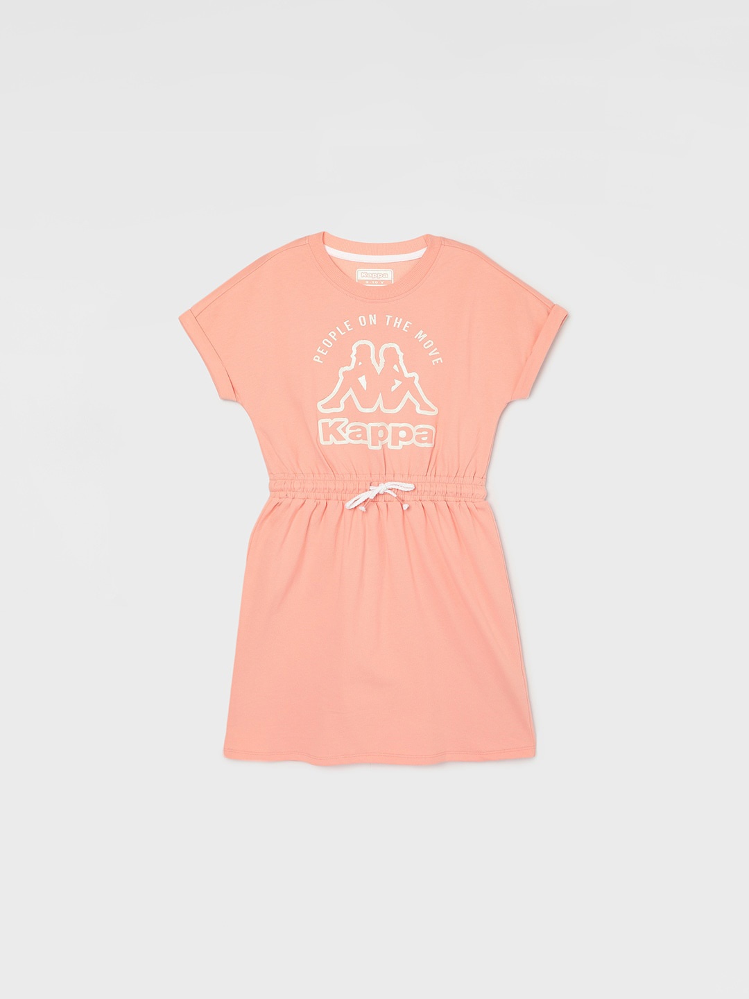 

Kappa Print T-shirt Dress, Peach