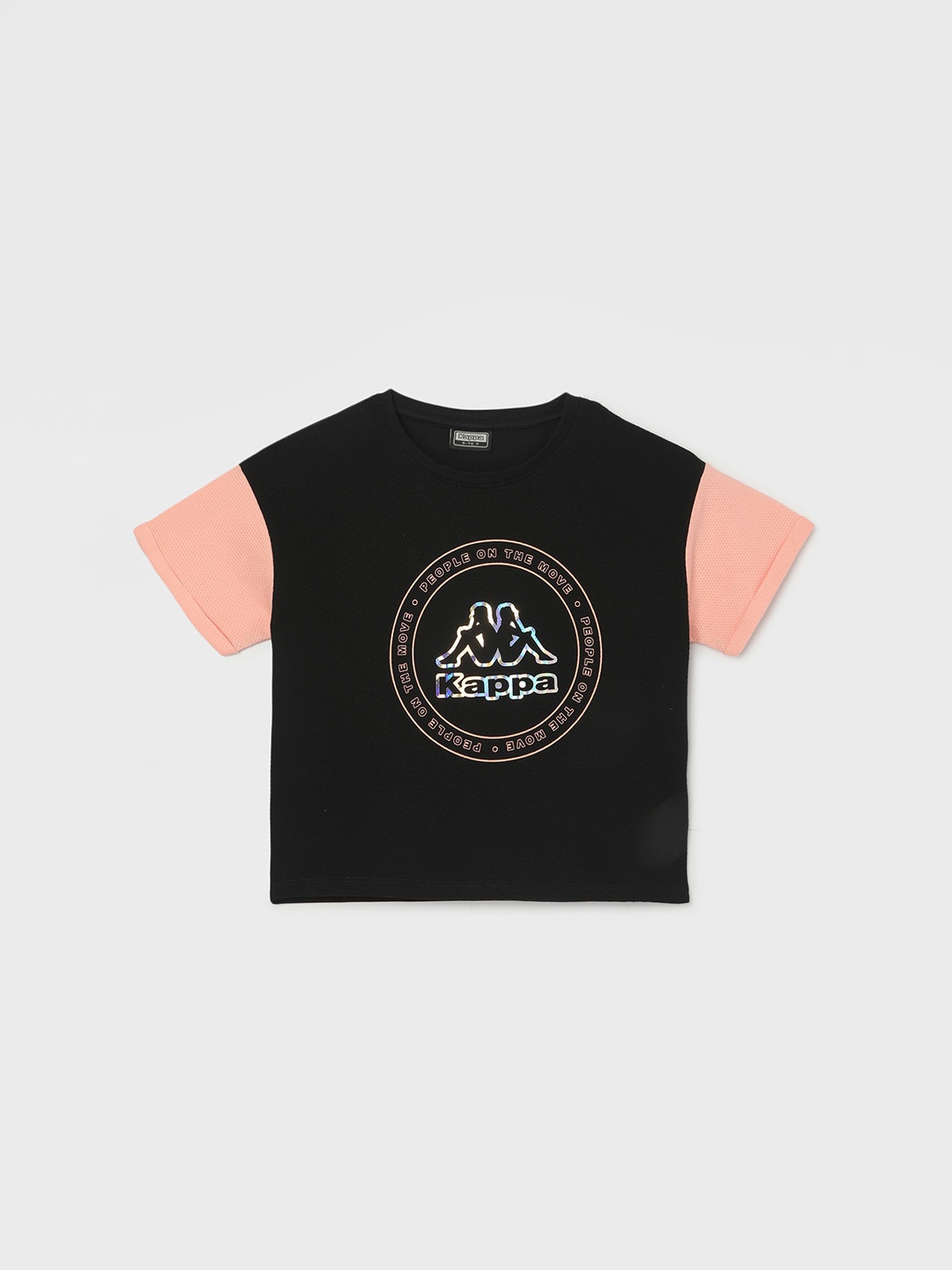 

Kappa Girls Typography Printed T-shirt, Black