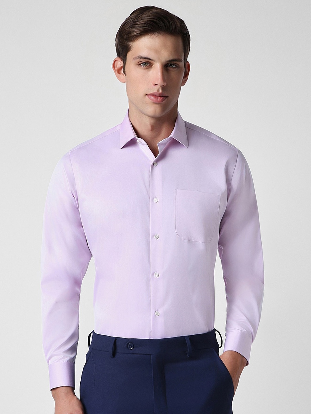 

Van Heusen Men Opaque Formal Shirt, Purple