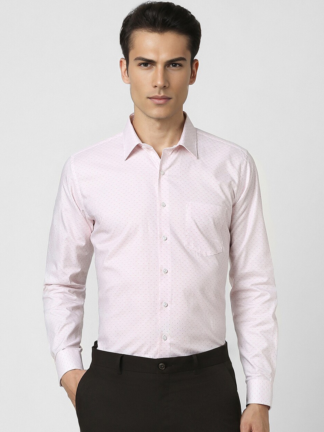 

Van Heusen Men Slim Fit Opaque Formal Shirt, Pink