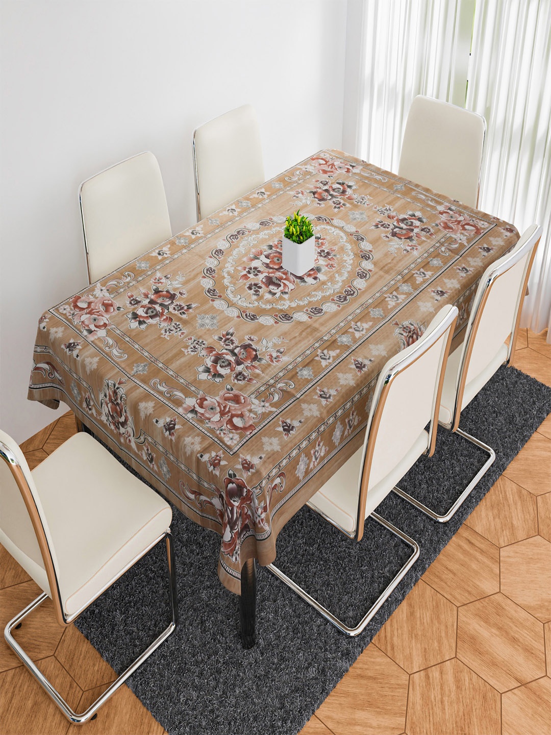 

Kuber Industries Blue Waterproof 6-Seater Table Cover
