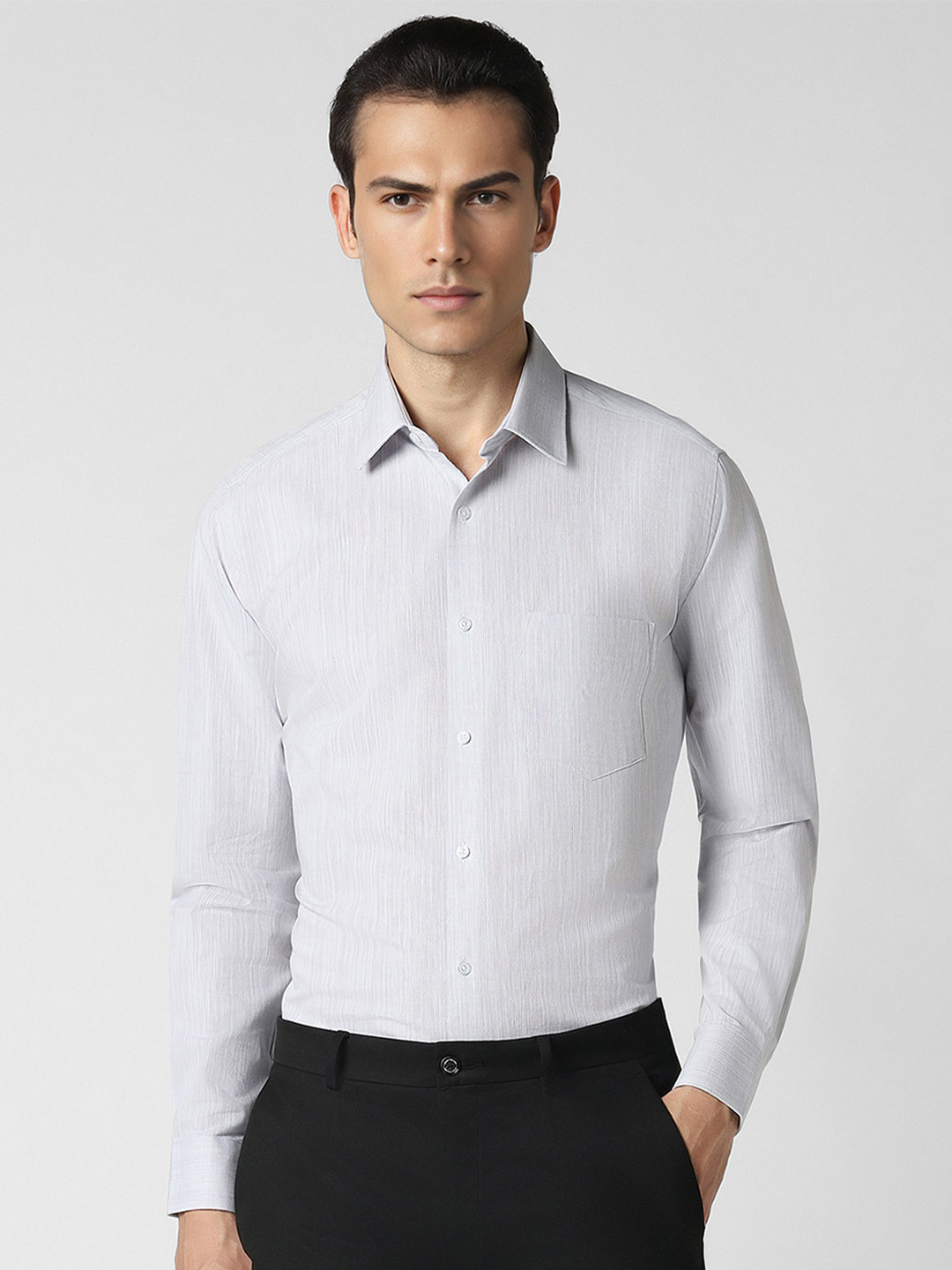 

Van Heusen Men Grid Tattersall Checks Opaque Checked Formal Shirt, White