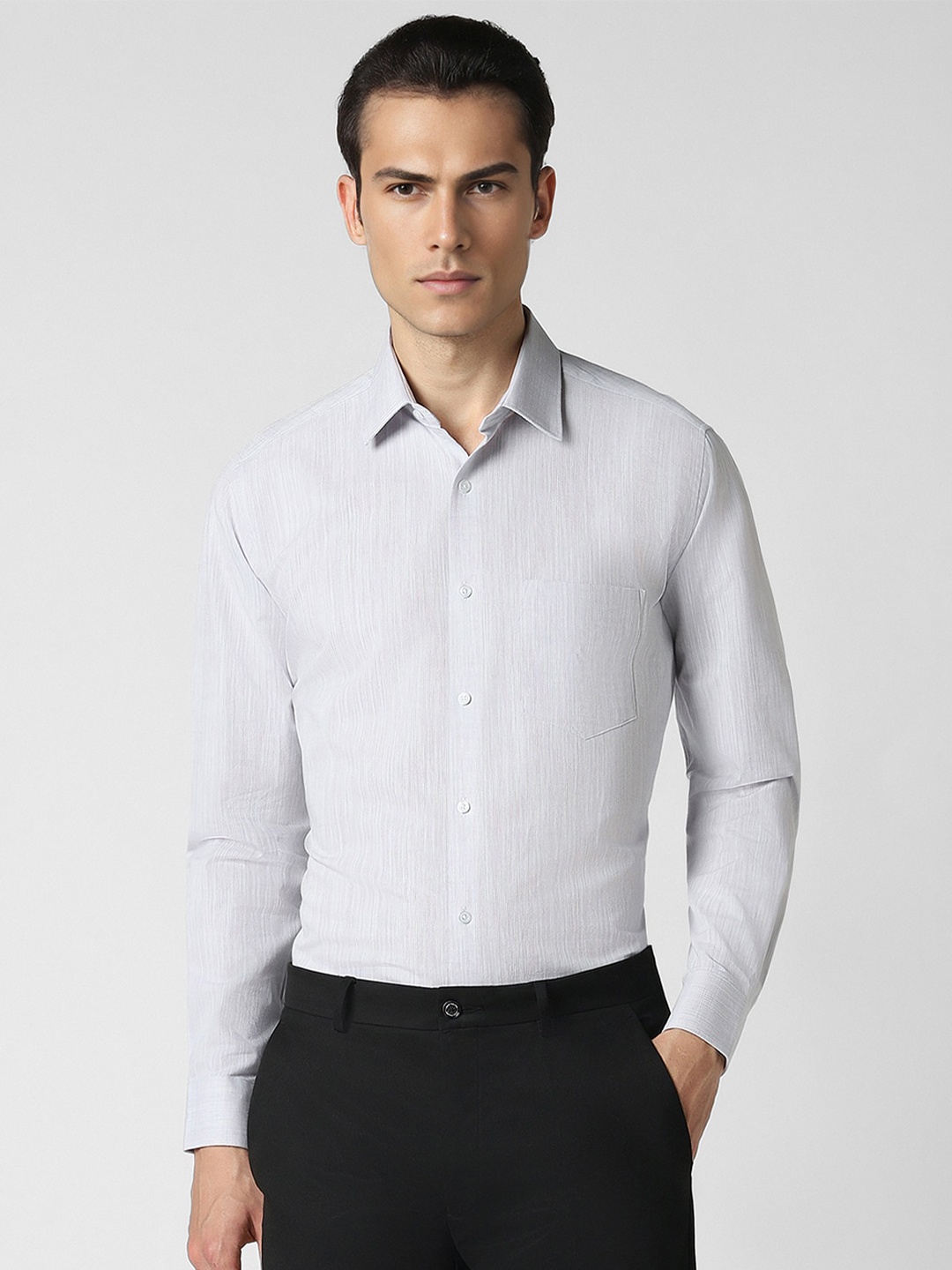 

Van Heusen Men Grid Tattersall Checks Opaque Checked Formal Shirt, White