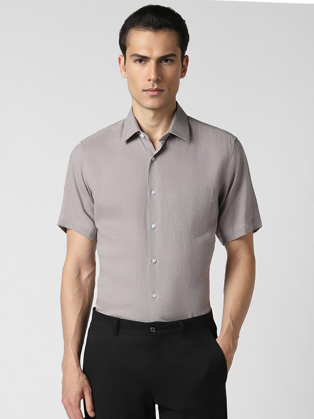 

Van Heusen Men Opaque Formal Shirt, Grey