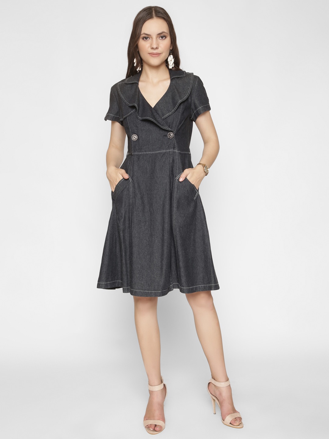 

250 DESIGNS Denim Dress, Blue