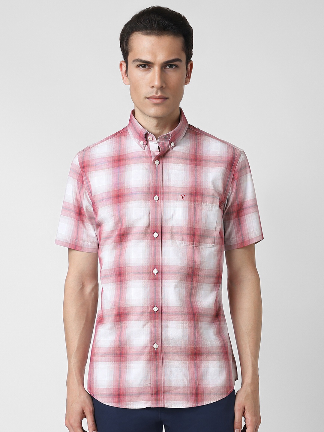 

Van Heusen Sport Men Slim Fit Opaque Checked Casual Shirt, White