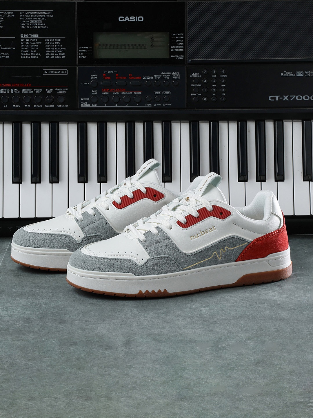 

nubeat ANTHEM Off White Leather Mens Sneakers