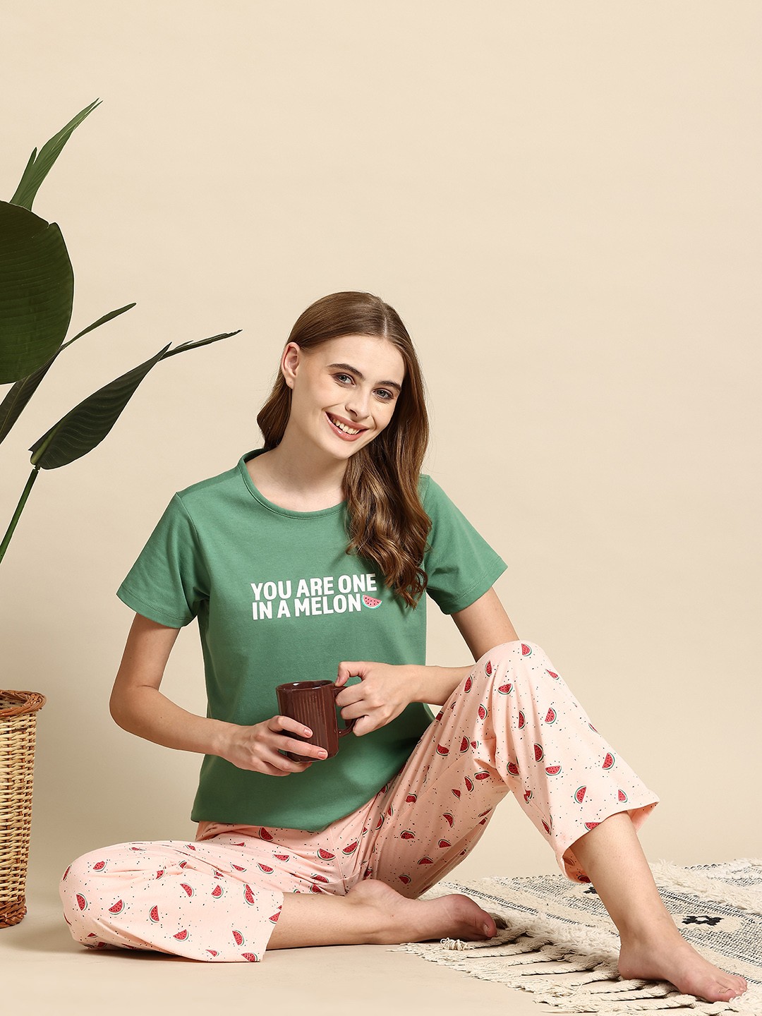 

Mast & Harbour Women Night suit, Green