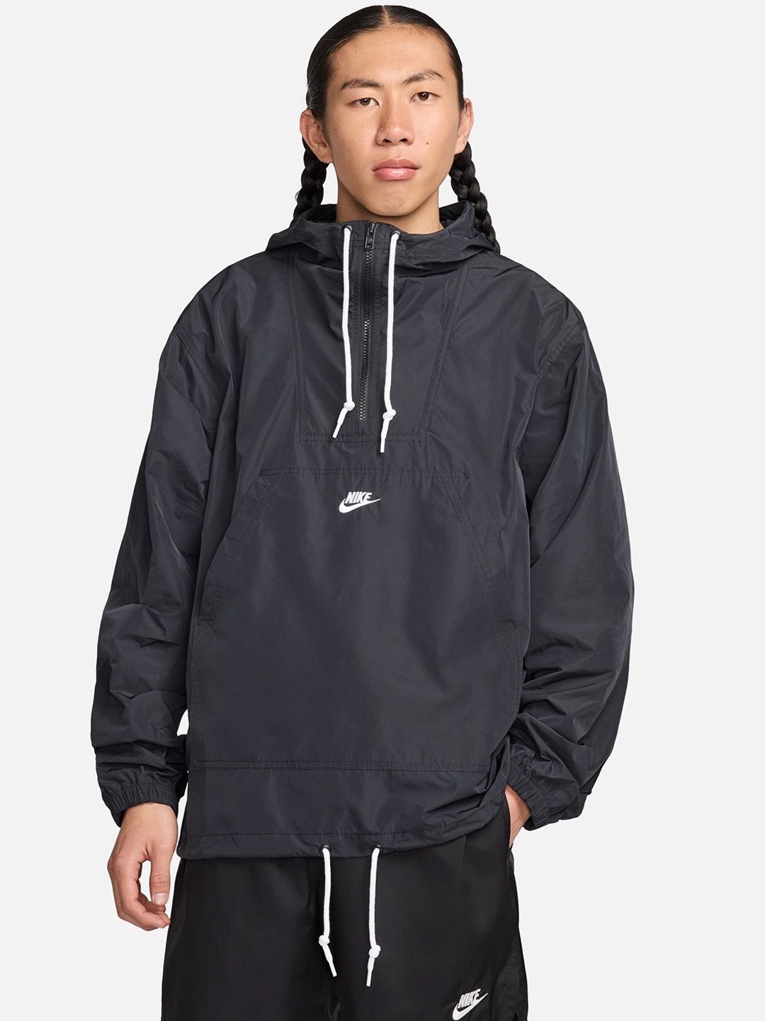 

Nike Club Marina Anorak Hooded Sporty Jacket, Black