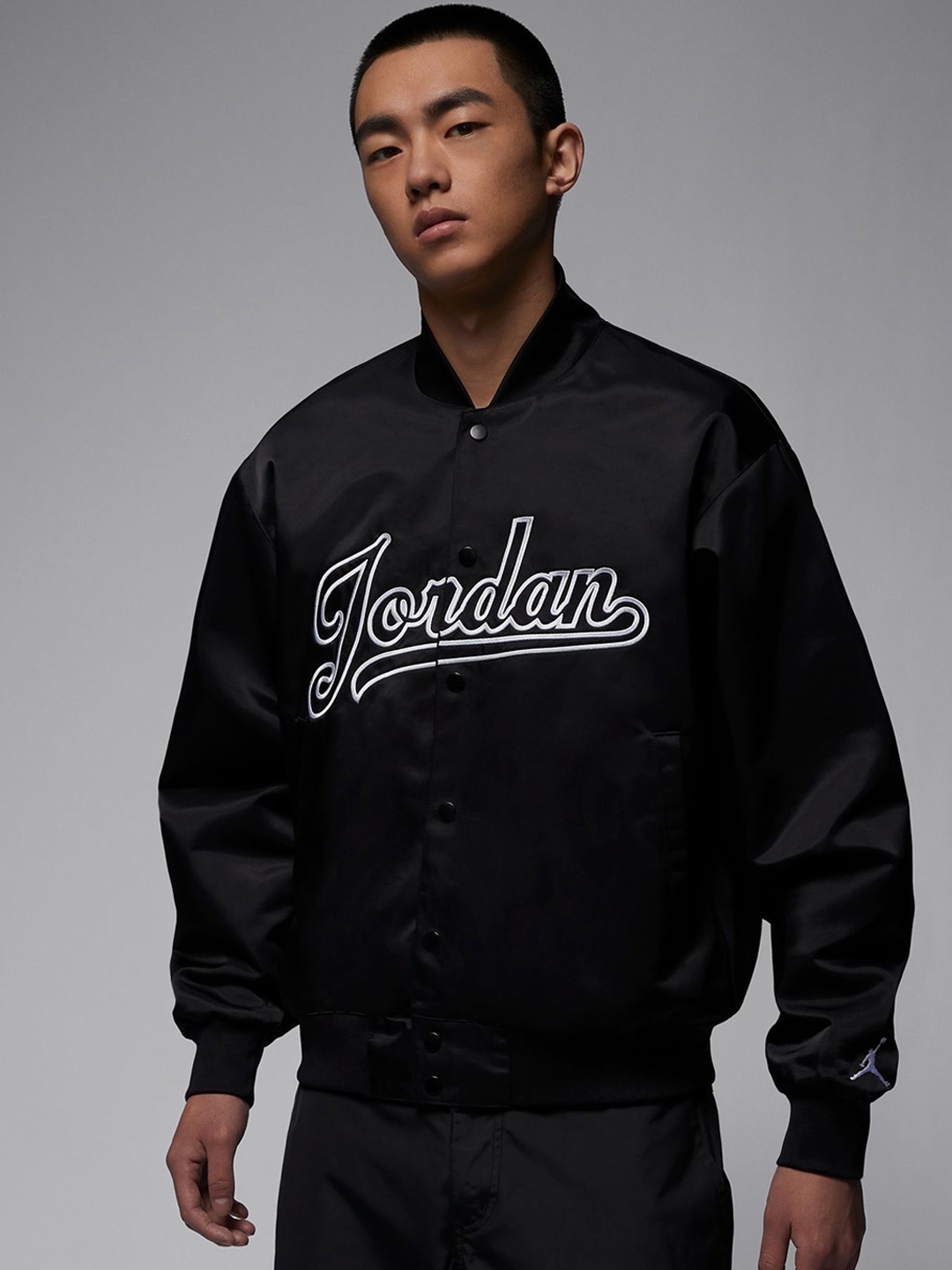 

Nike Jordan Flight MVP Printed Statement Zip-Up Sporty Jacket, Black