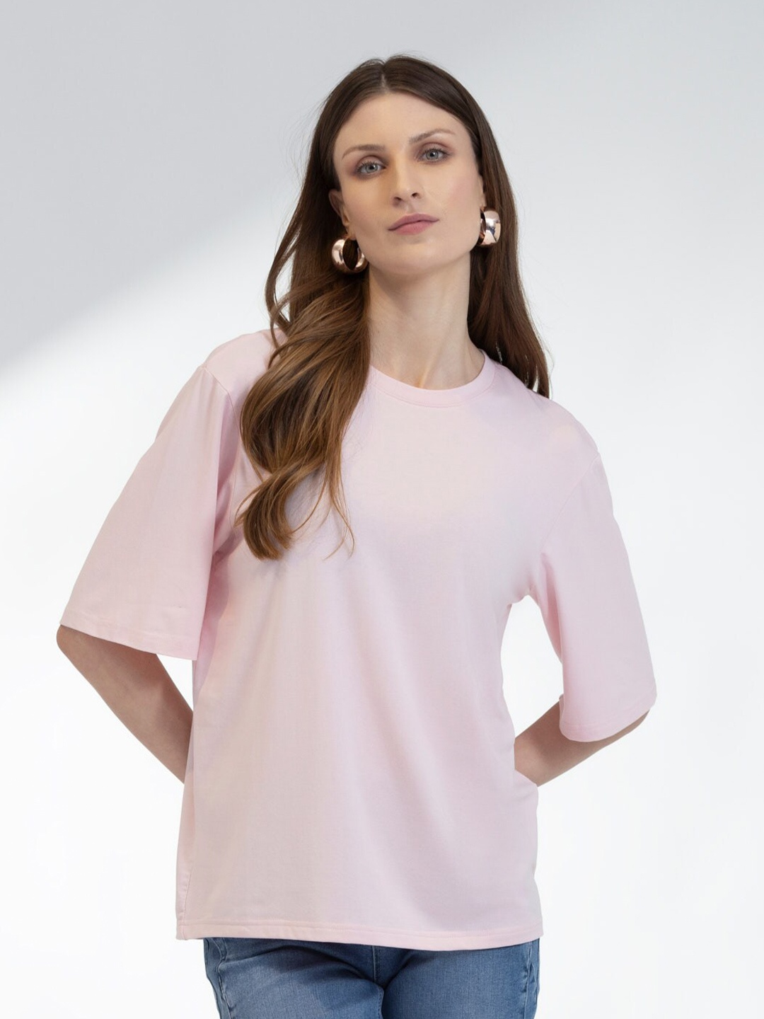 

B.Copenhagen Women V-Neck Pockets T-shirt, Pink