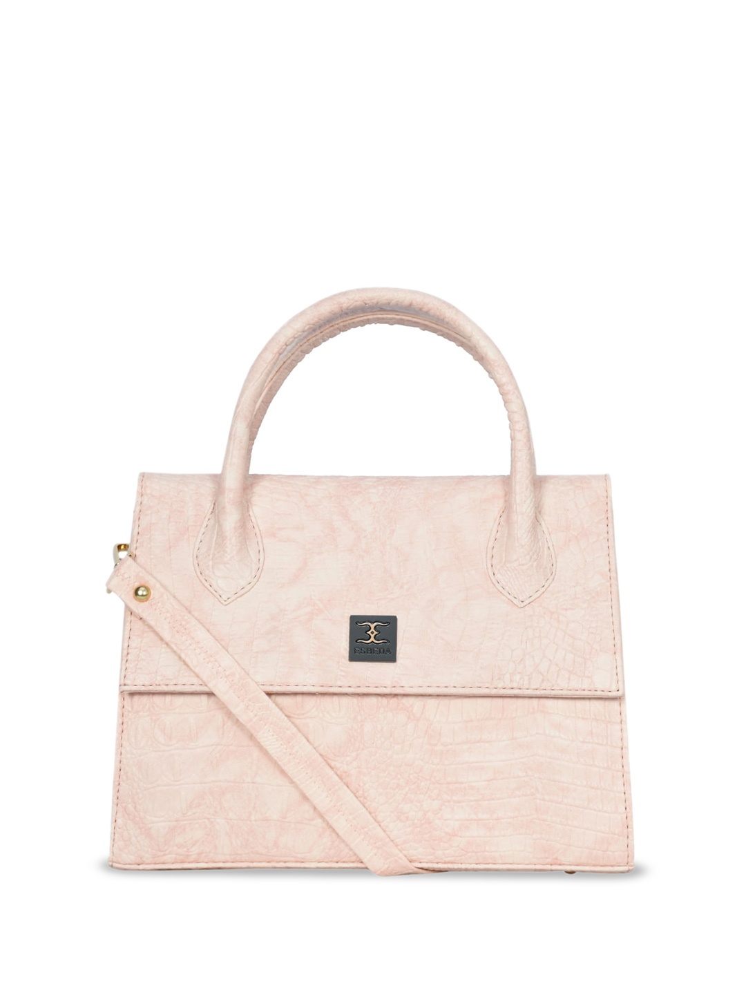 

ESBEDA Croco Texture Structured Handheld Bag, Pink