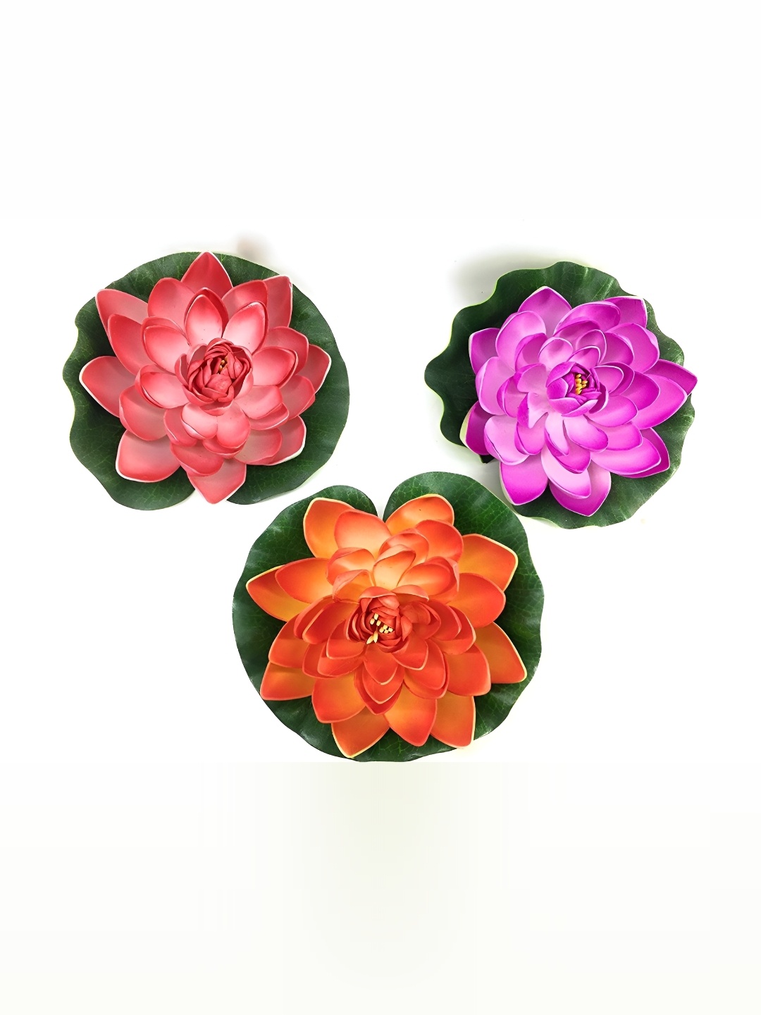 

WELL ART GALLERY Multicoloured 3 Pieces Lotus Artificial Flower, Multi