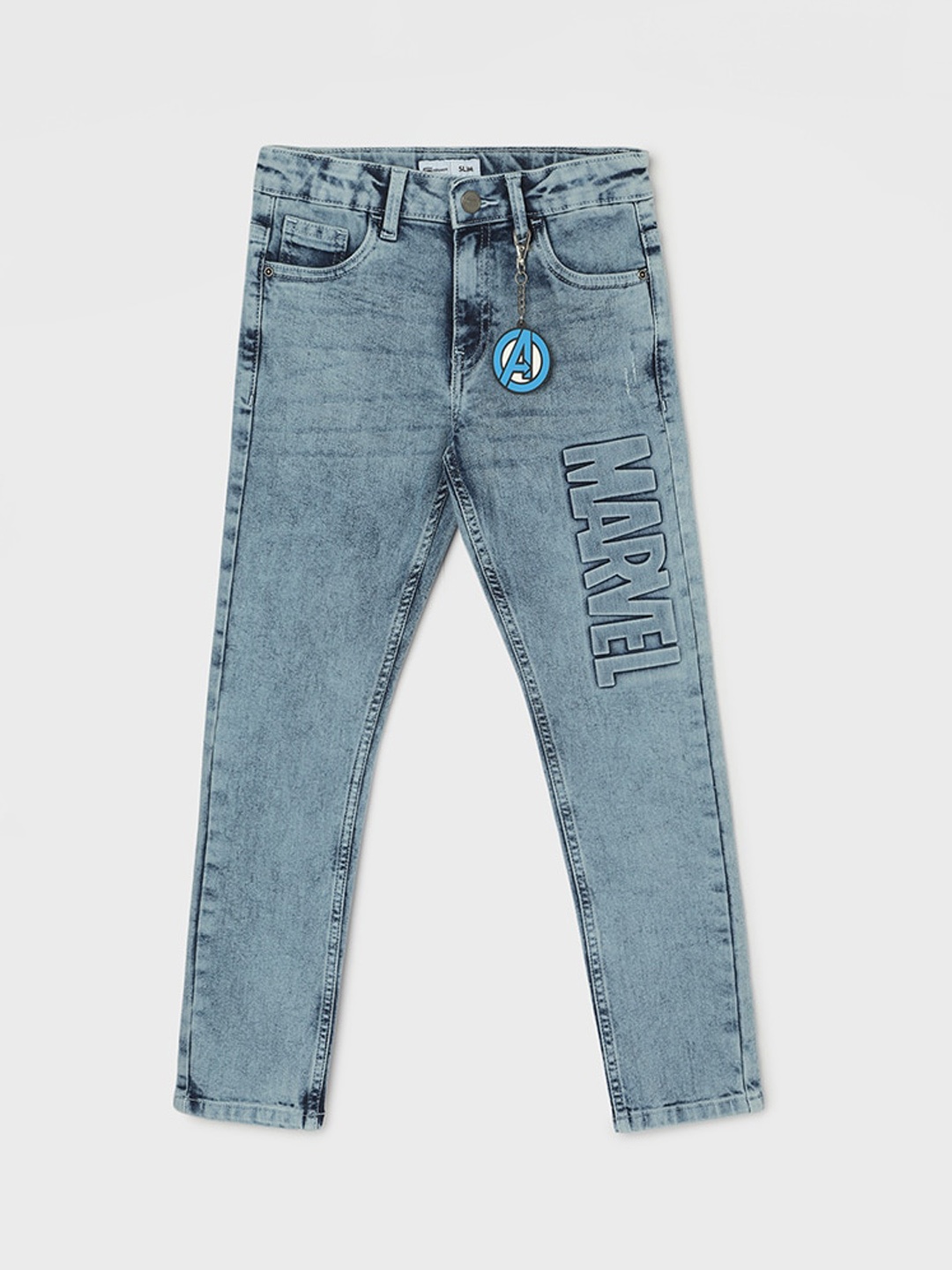 

Fame Forever by Lifestyle Boys Slim Fit Heavy Fade Jeans, Blue