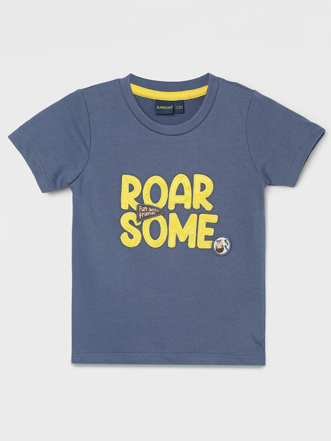

Juniors by Lifestyle Boys Typography Printed Applique T-shirt, Blue
