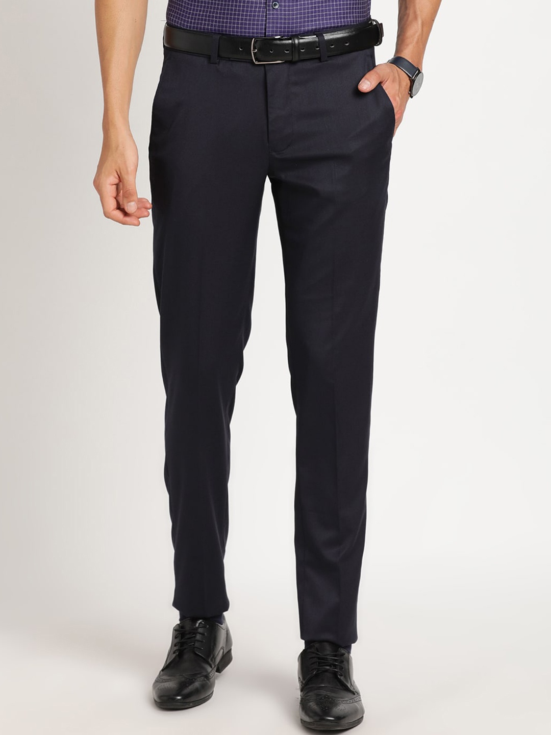 

Turtle Men Classic Skinny Fit Trousers, Black
