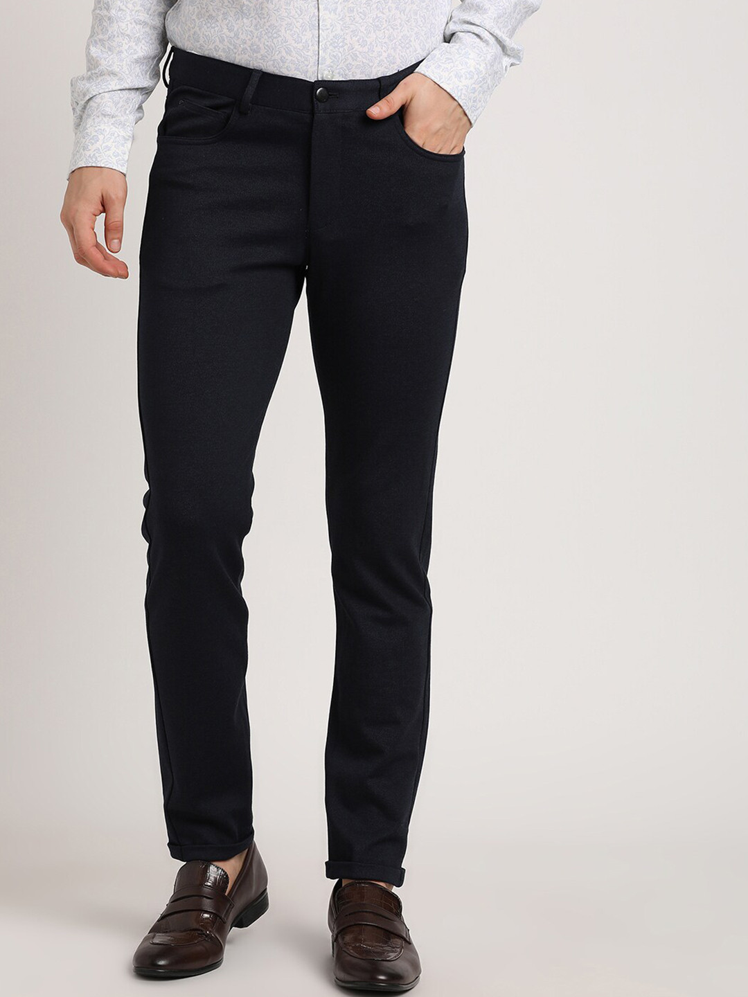 

Turtle Men Classic Skinny Fit Trousers, Black