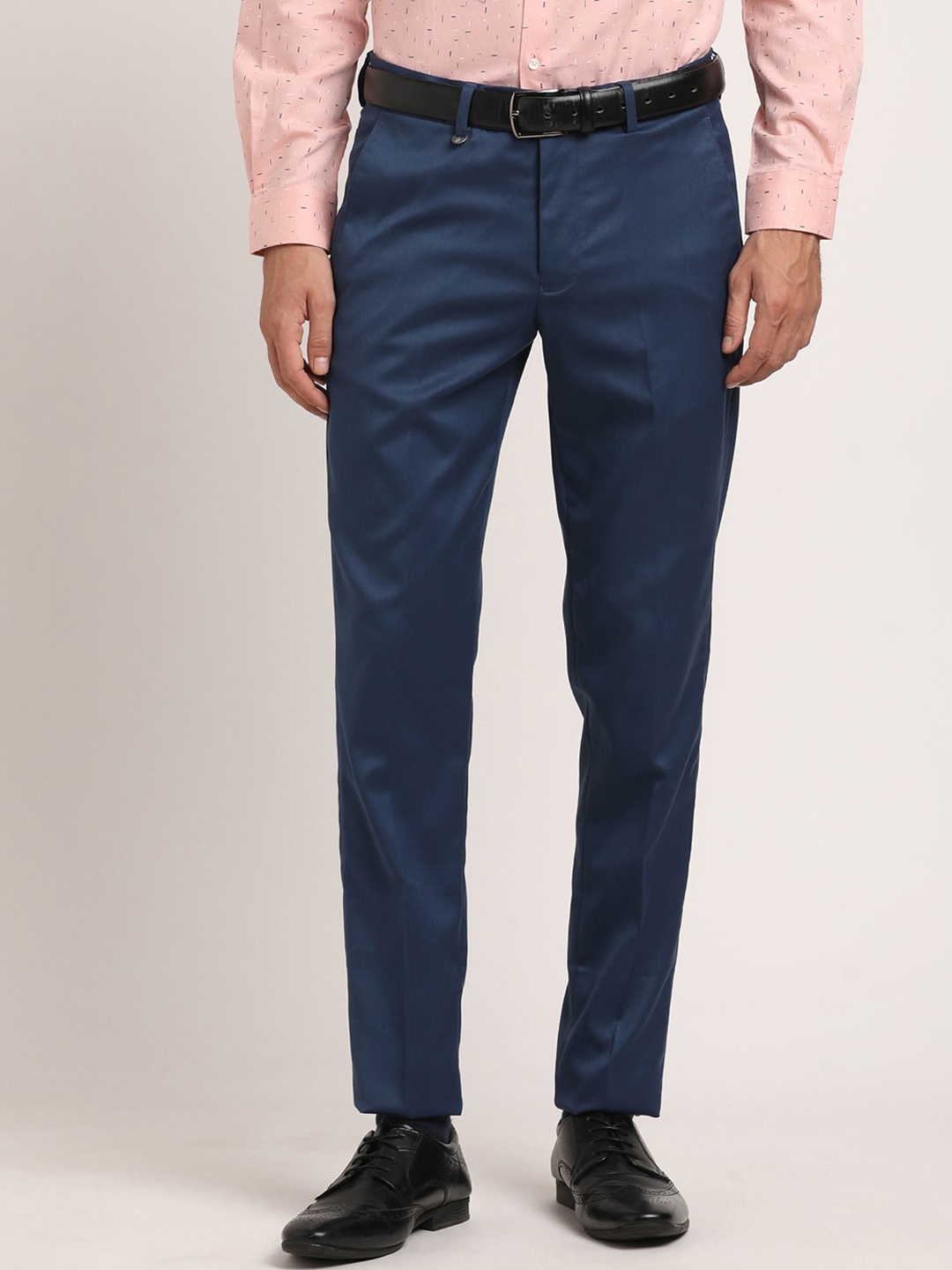 

Turtle Men Classic Skinny Fit Trousers, Blue