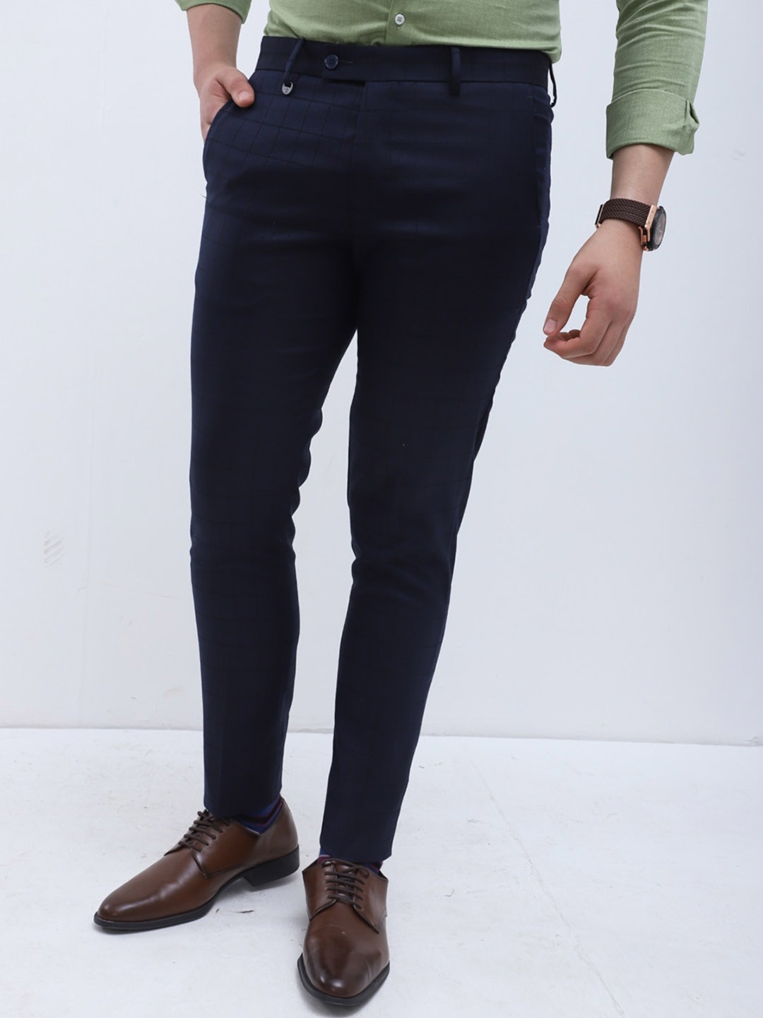 

Turtle Men Tailored Skinny Fit Chinos Formal Trouser, Blue