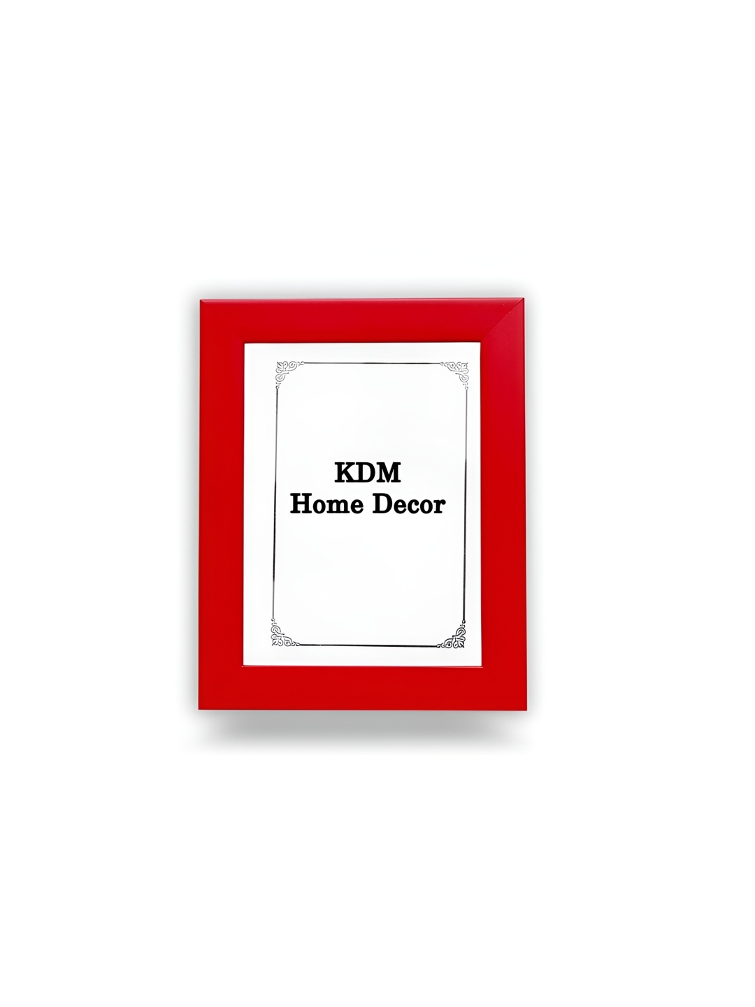 

KDM HOME DECOR Red & White Wooded Table Photo Frame