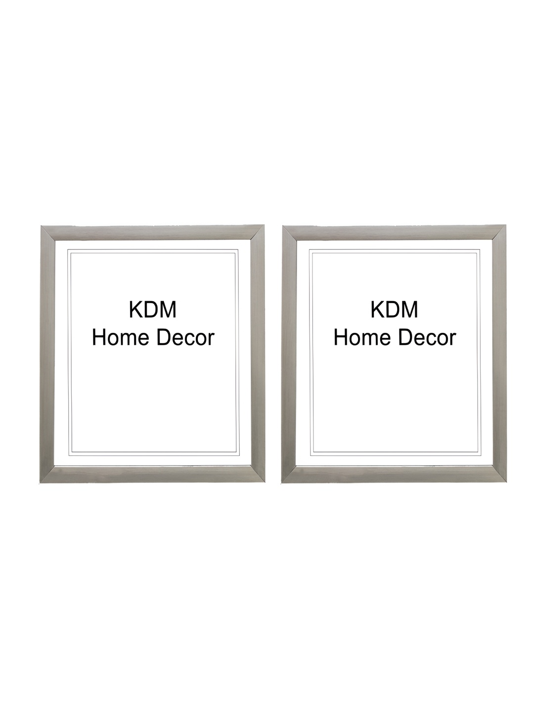 

KDM HOME DECOR Silver-Toned 2 Pieces Wood Wall Photo Frames