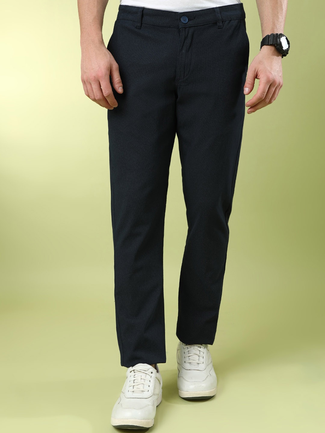 

Crocodile Men Urban Slim Slim Fit Trousers, Navy blue