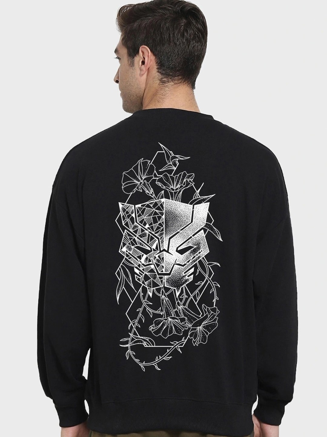 

Bewakoof Men Printed Sweatshirt, Black