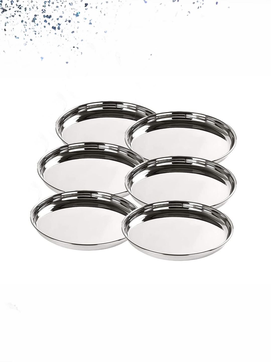 

UMAI Silver-Toned 6 Pieces Stainless Steel Matte Plates