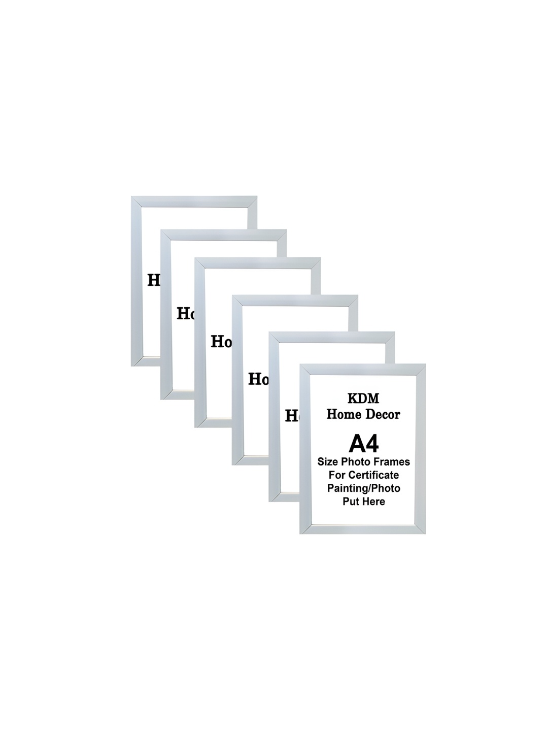 

KDM HOME DECOR White 6 Pieces Wooden Wall Photo Frames