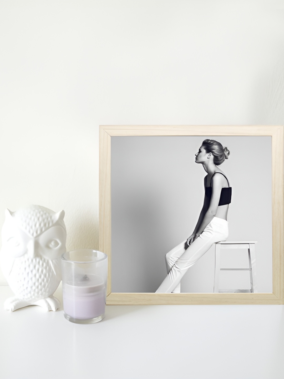 

KDM HOME DECOR Brown & White Wooden Wall Photo Frames