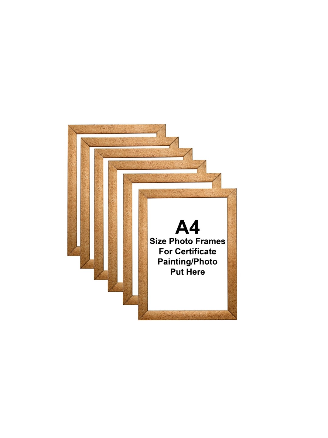 

KDM HOME DECOR Beige 6 Pieces Wooden Table Photo Frames
