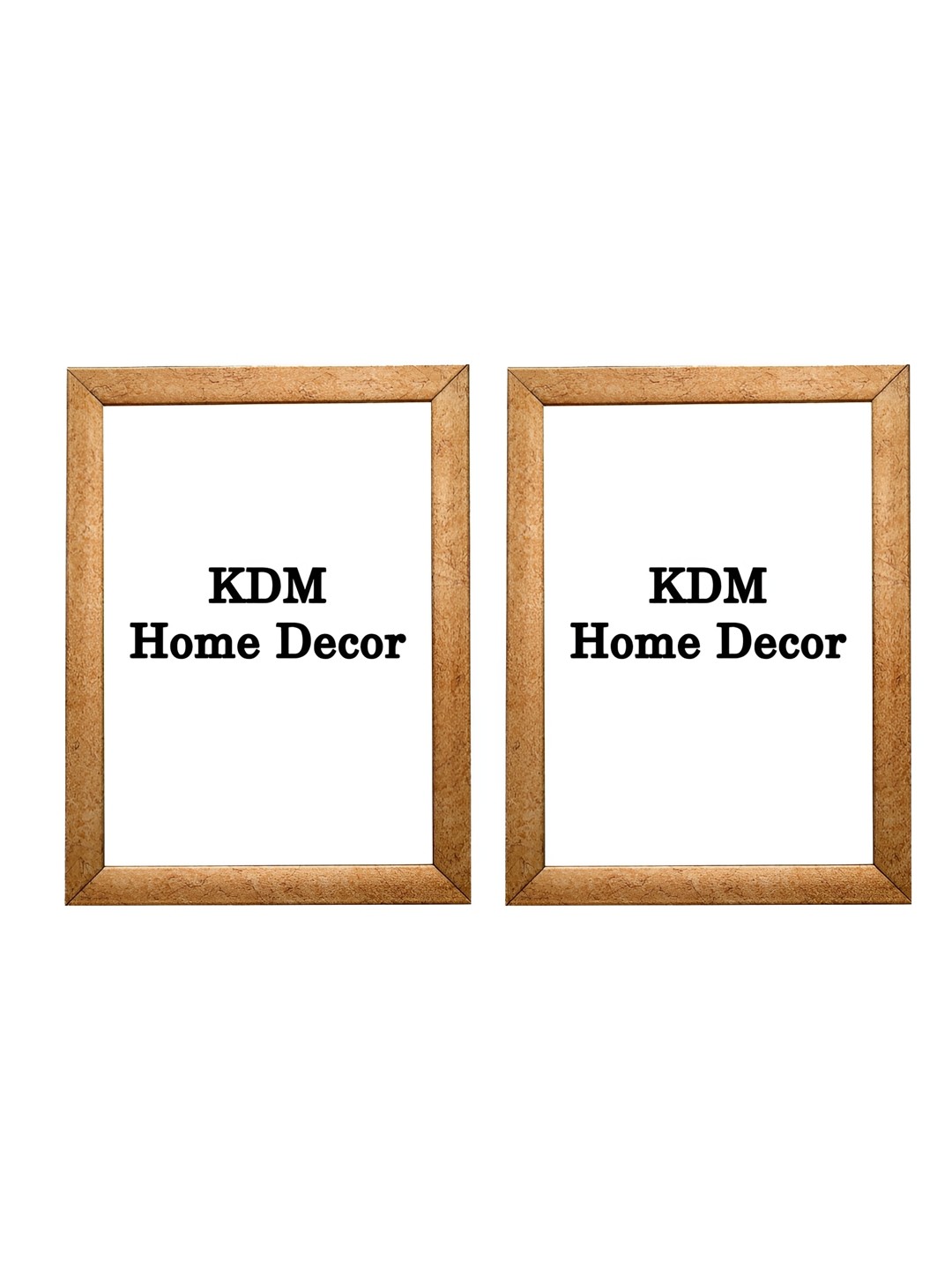 

KDM HOME DECOR Brown & Transparent 2 Pcs Wooden Table Photo Frames