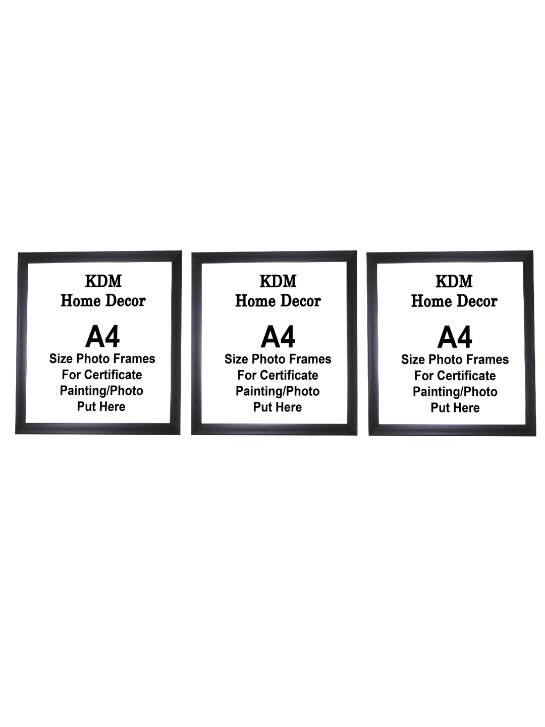 

KDM HOME DECOR Brown & Transparent 3 Pieces Wooden Wall Photo Frames