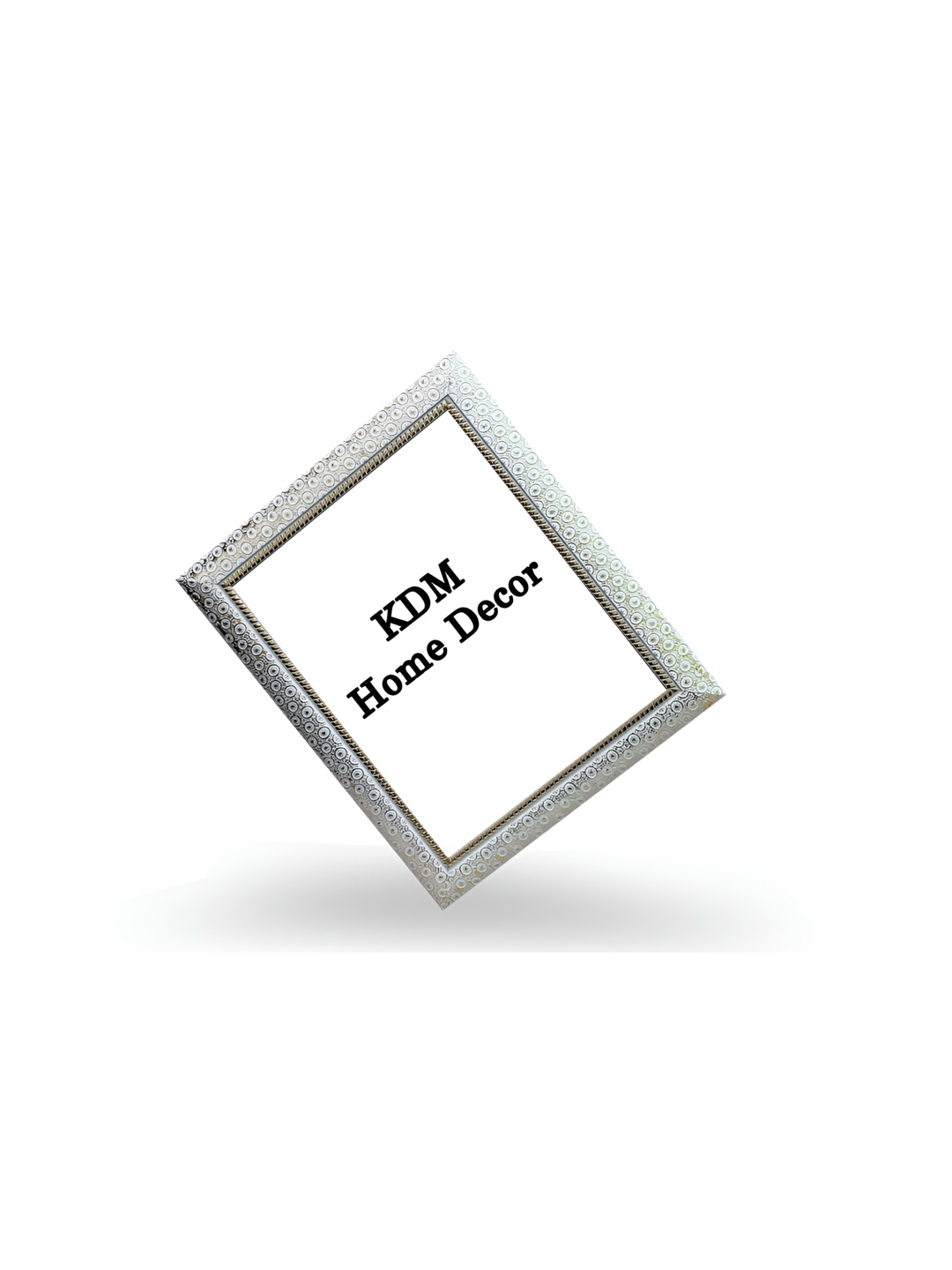 

KDM HOME DECOR White & Gold-Toned Wooden Table Photo Frames