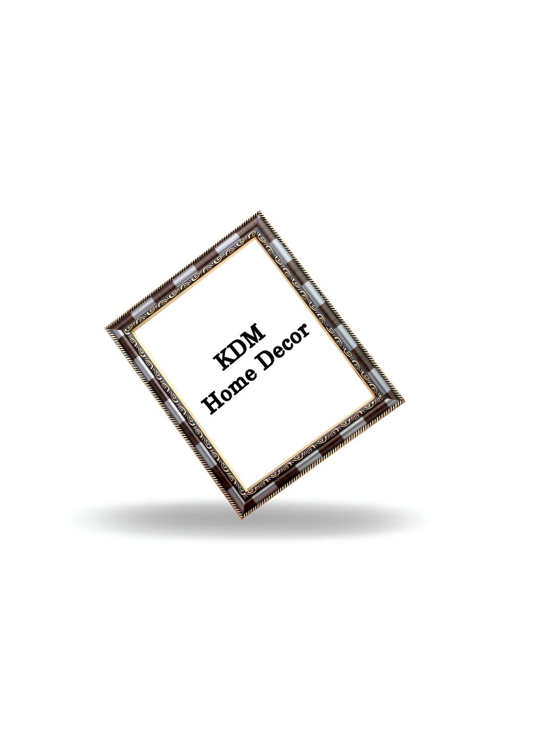 

KDM HOME DECOR White & Gold-Toned Wooden Wall Photo Frames