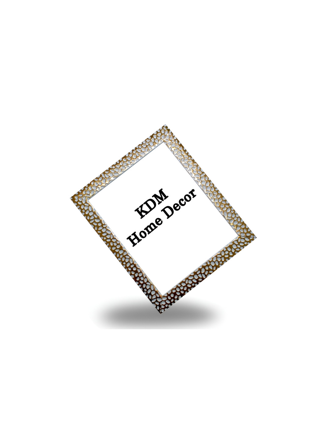 

KDM HOME DECOR Yellow & White Wooden Wall Photo Frame