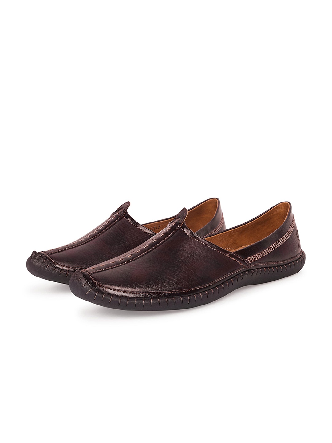 

Big Boon Men Textured Lightweight Mojaris, Bronze