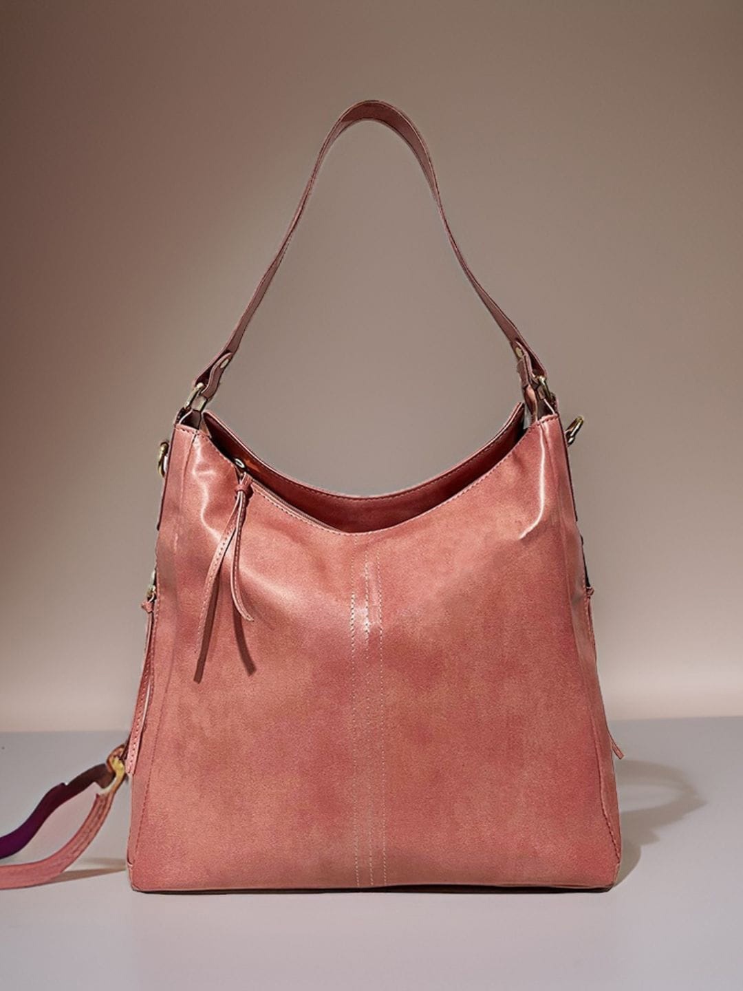 

IMARS Oversized Structured Hobo Bag, Pink