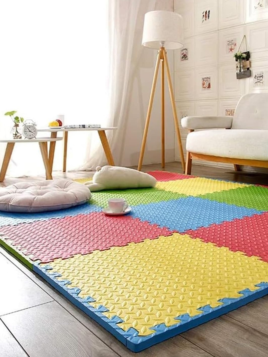 

KOBO Green & Red Interlocking Anti Skid Yoga Mat