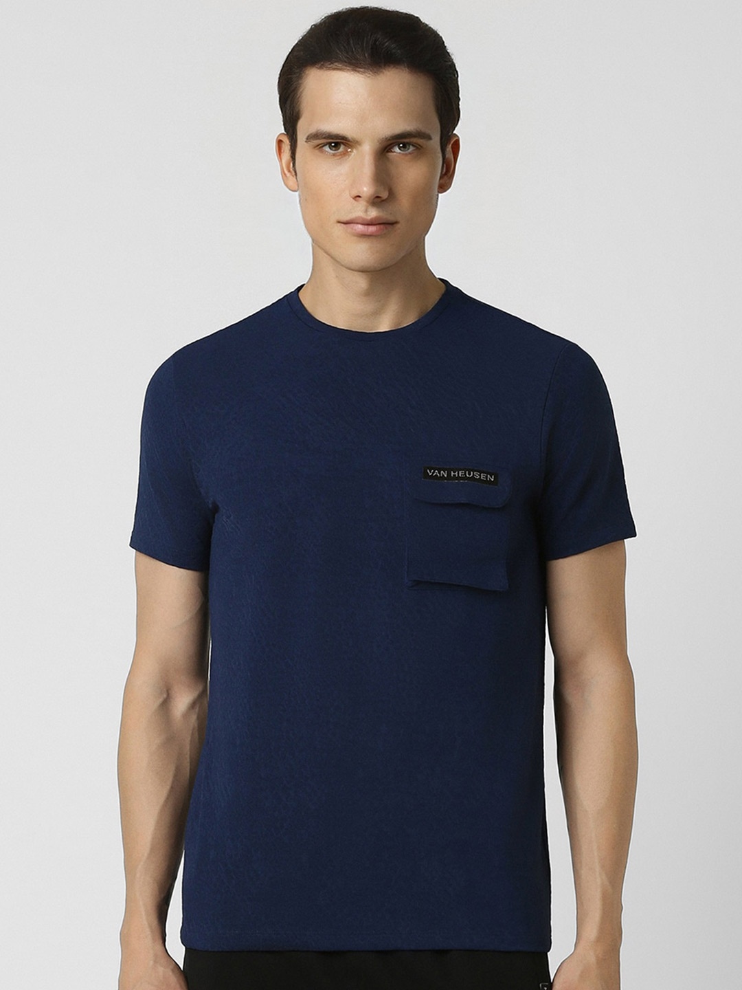 

Van Heusen Flex Men Pockets T-shirt, Navy blue