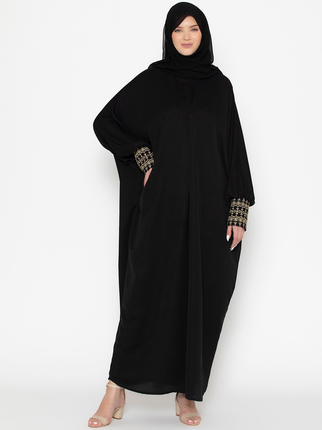 

SANASH Collections Abaya Burqa With Scarf, Black