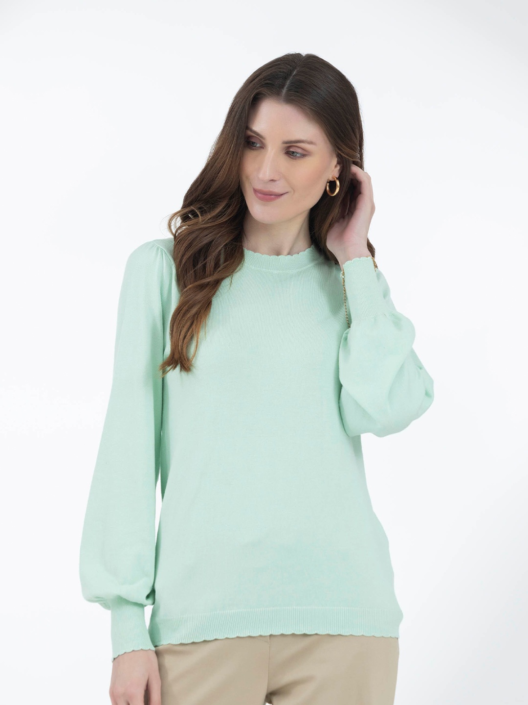 

B.Copenhagen Round Neck Pullover Sweater, Sea green