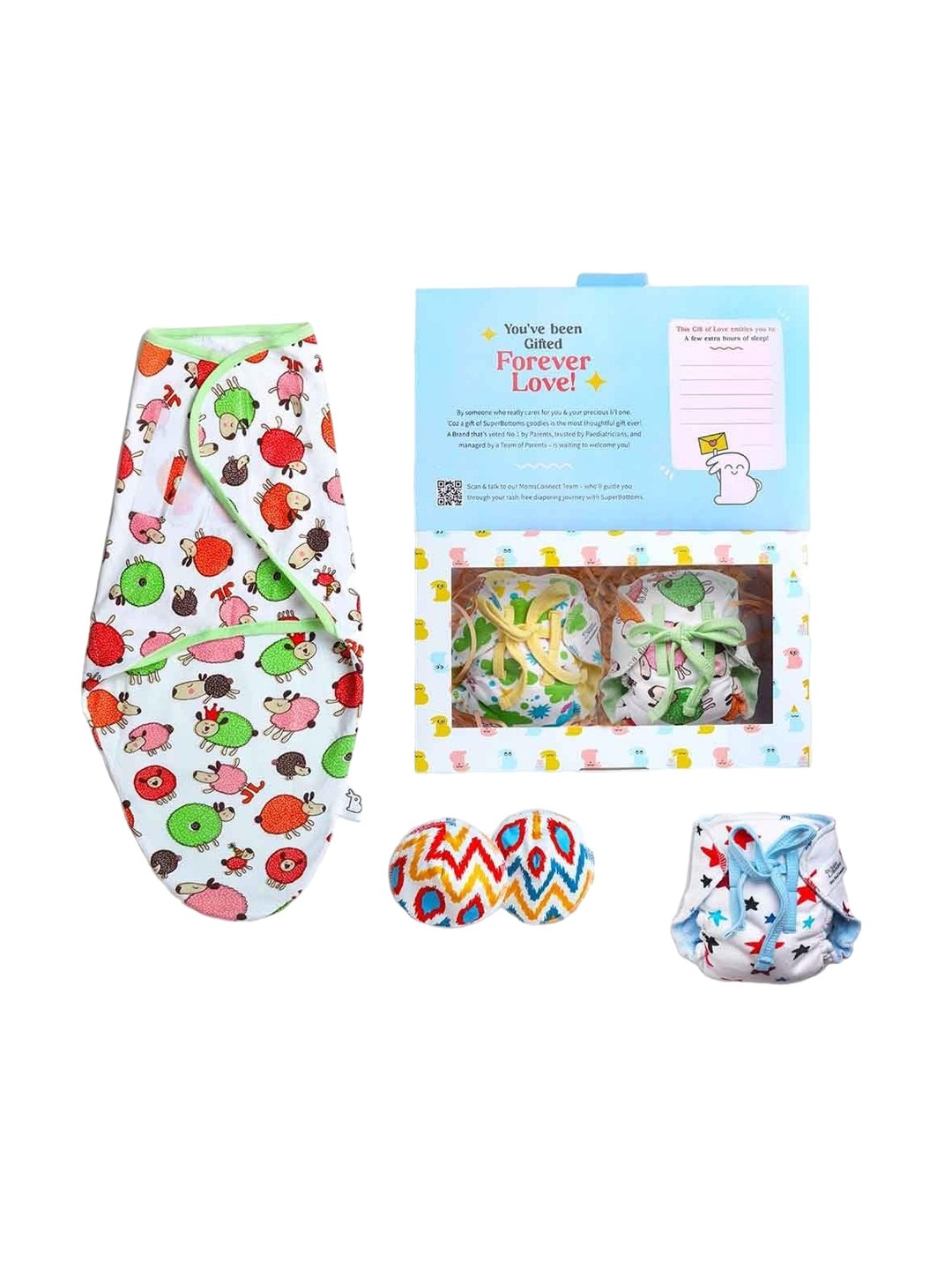 

SuperBottoms Set Of 3 Forever Love Dry Feel Langot, Multi