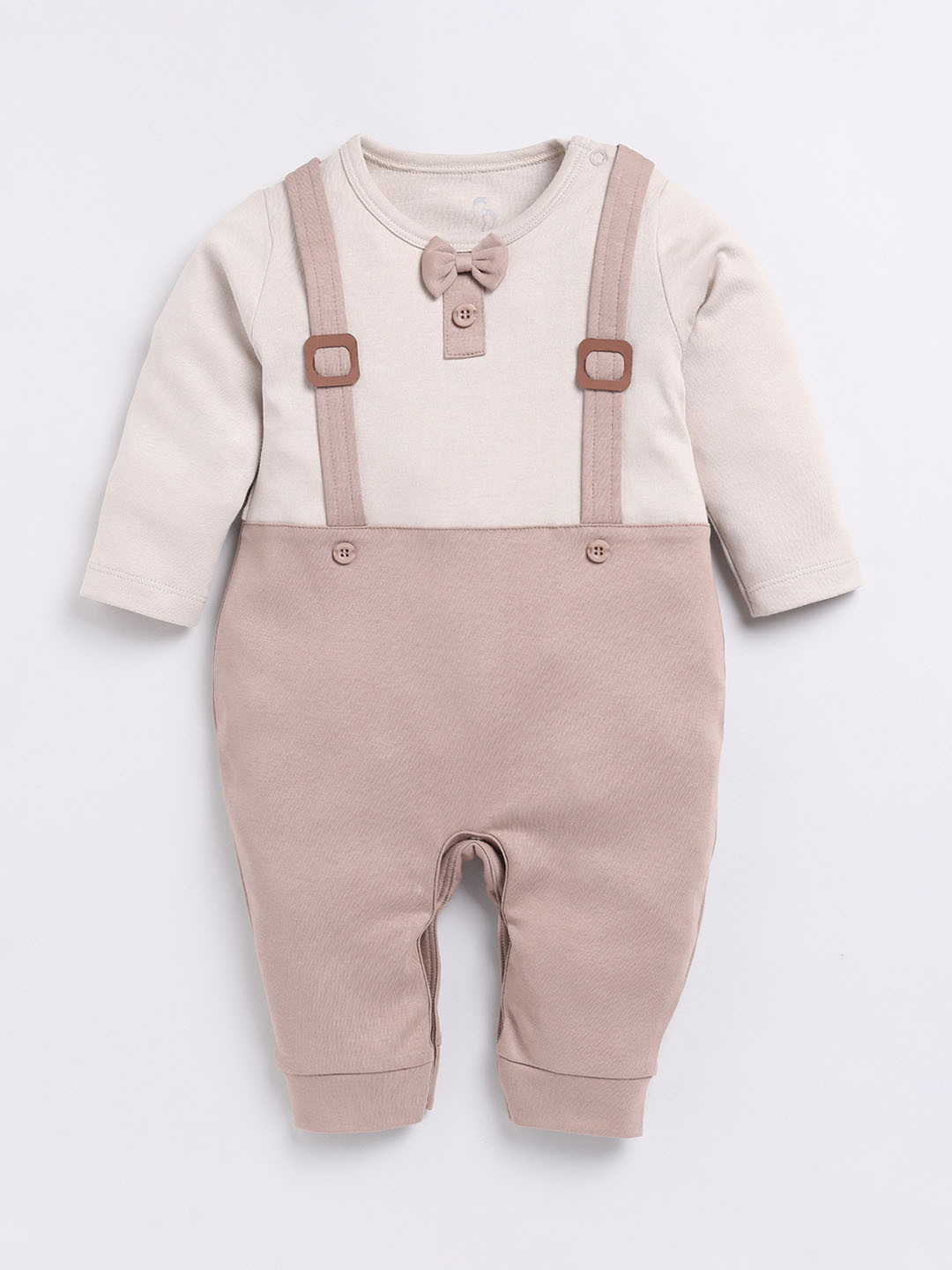 

BABY GO Infant Boys Cotton Rompers, Beige