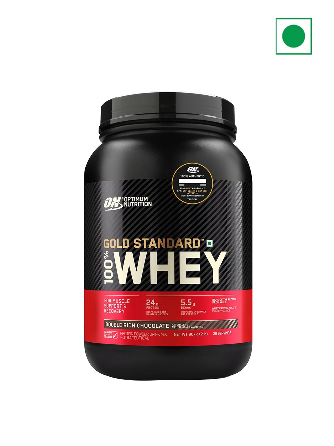 

Optimum Nutrition Gold Standard 100% Whey Protein Powder -907 g, Black