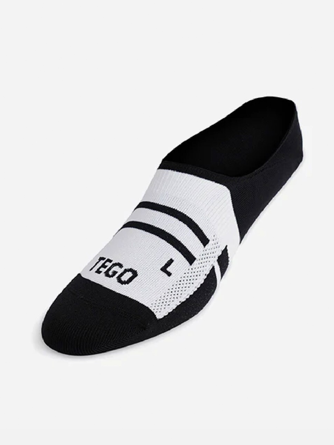 

TEGO Colourblocked Shoe Liners Socks, Black