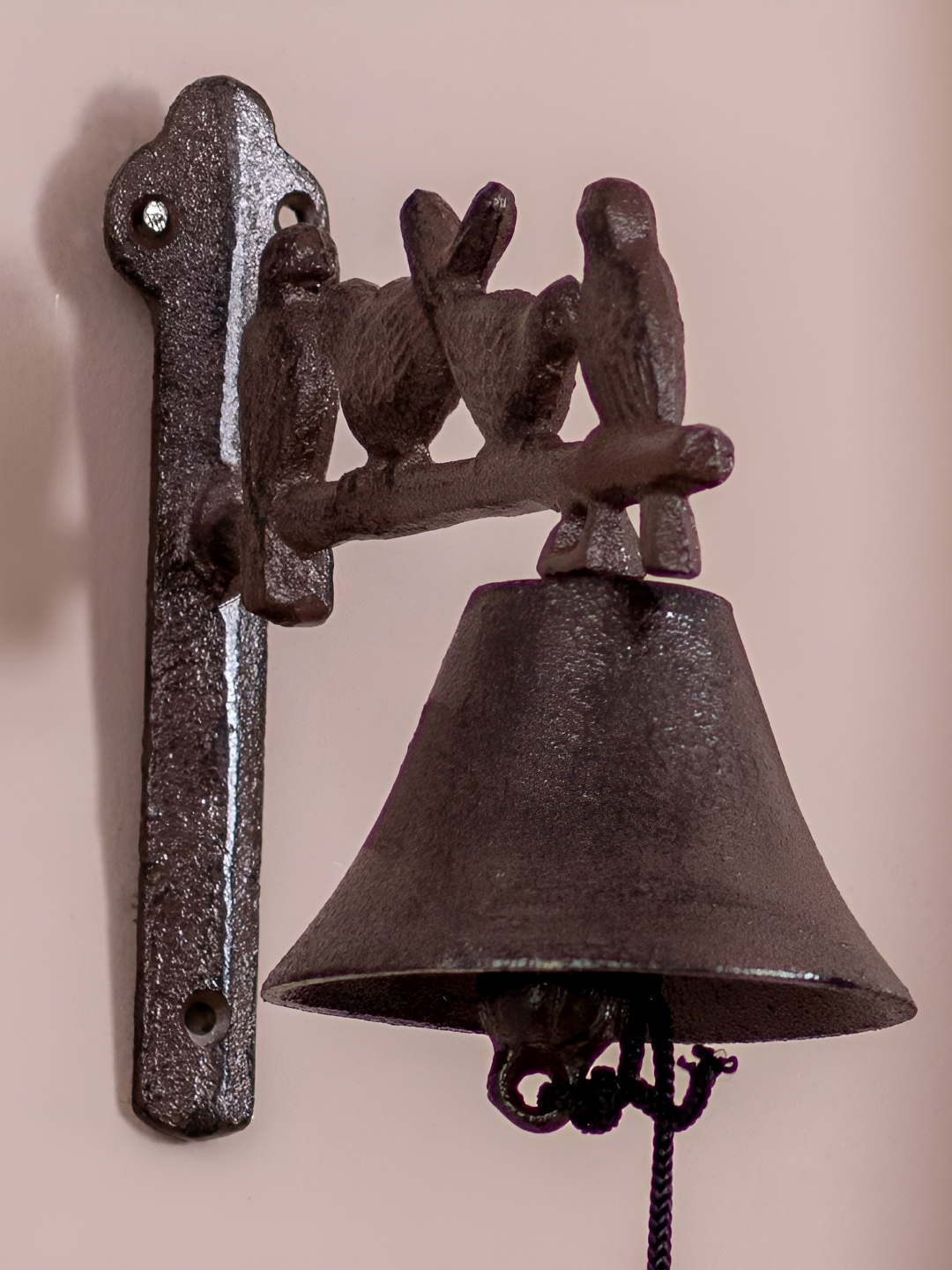 

THEDECORKART Brown The Council Iron Wall Mounted Bell