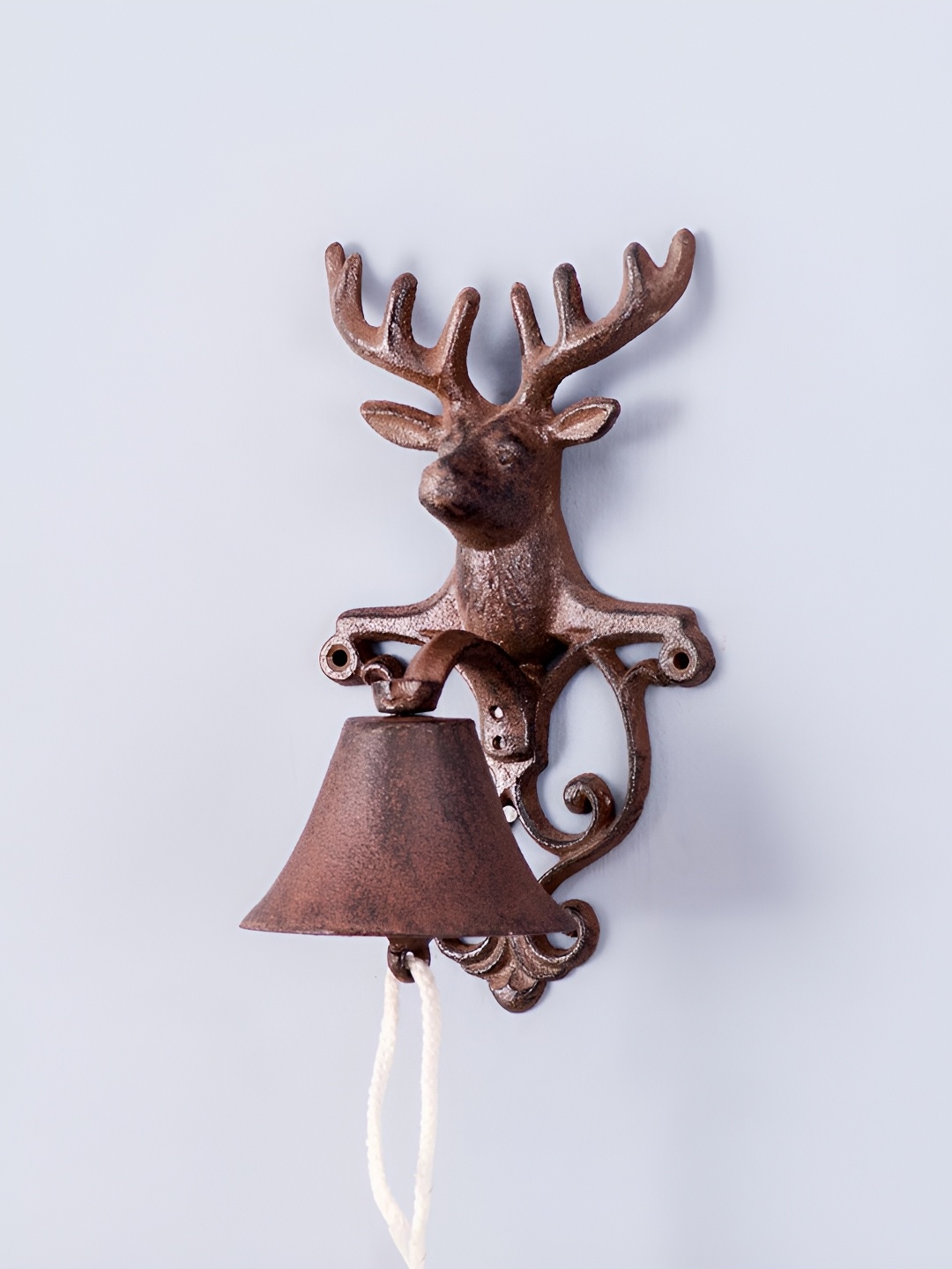 

THEDECORKART Brown Iron Wall Mounted Deer Bell